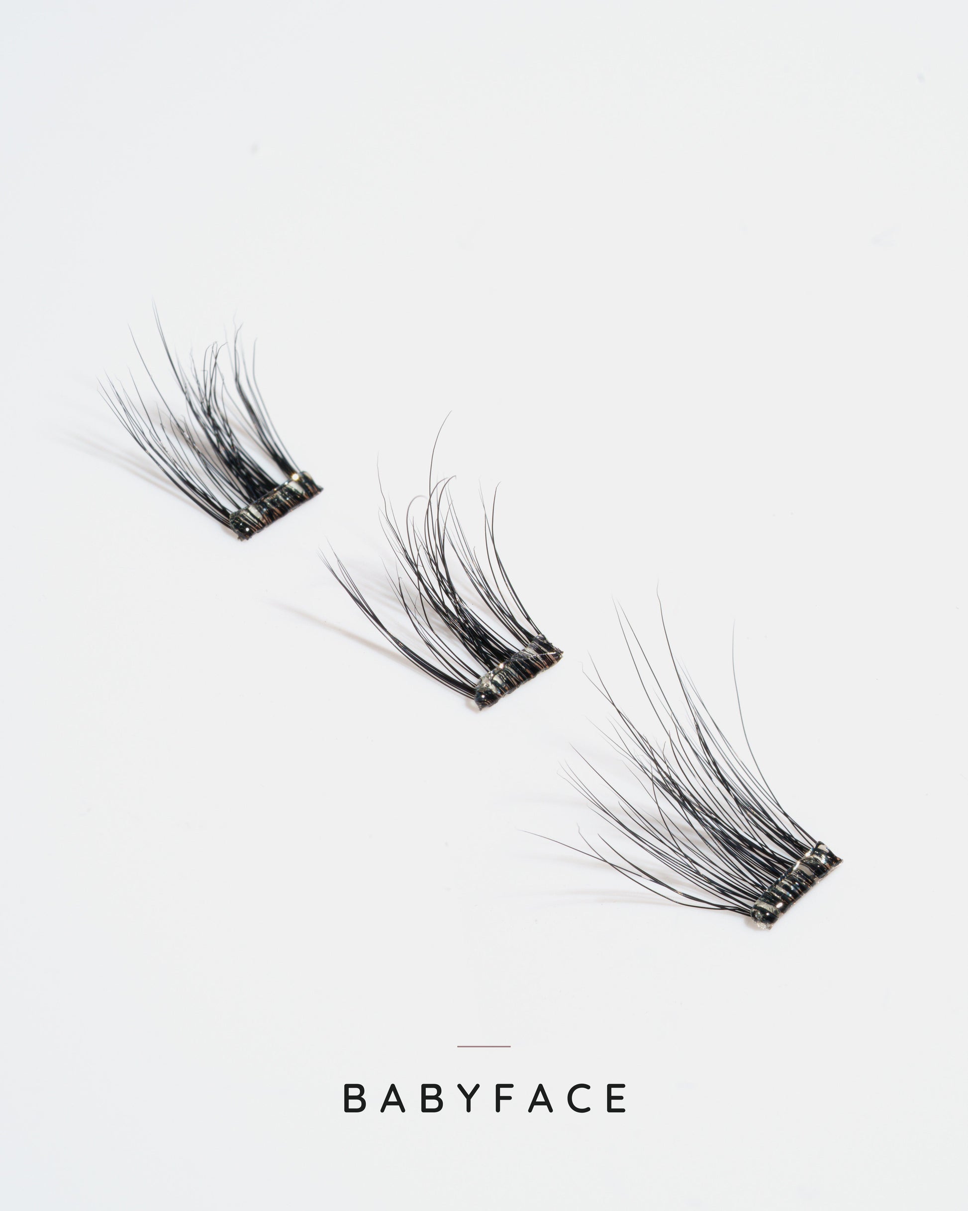 Babyface lash clusters, labelled