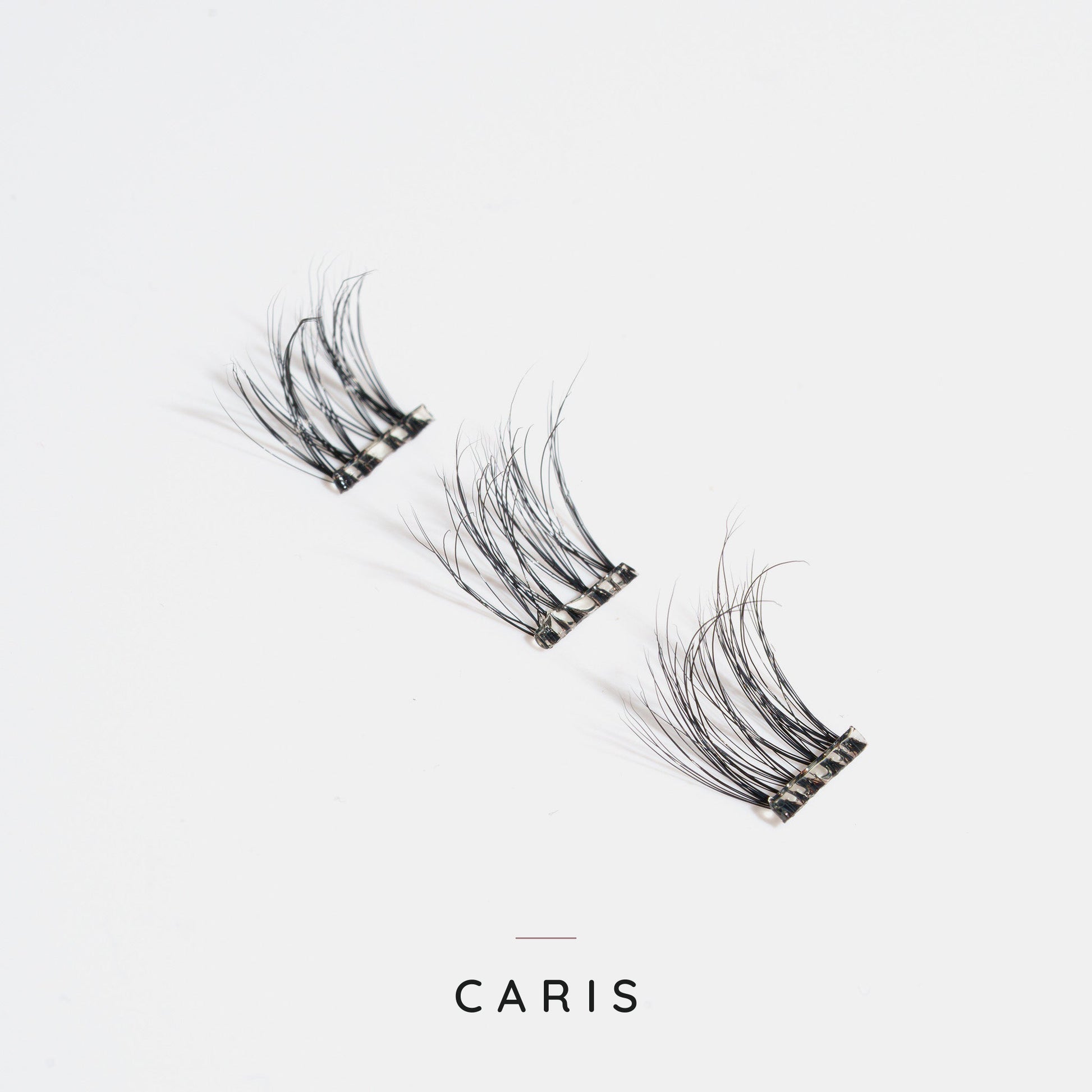 Caris lash clusters, labelled